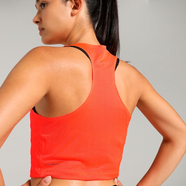Ultraspun Boston Marathon Women's Breathable Crop Singlet, Glowing Red, extralarge-IND