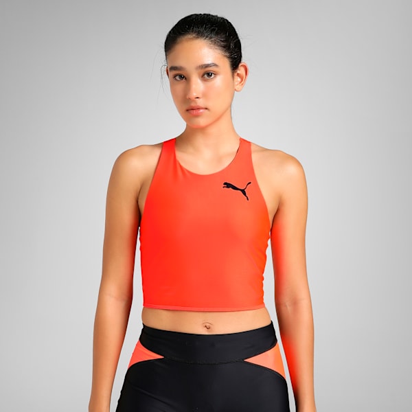 Boston Marathon Women's Breathable Training Crop Top, Glowing Red, extralarge-IND