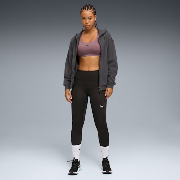 4Keeps Adjustable Women's Moisture Wicking, Mid Impact Sports Bra, Raisin, extralarge