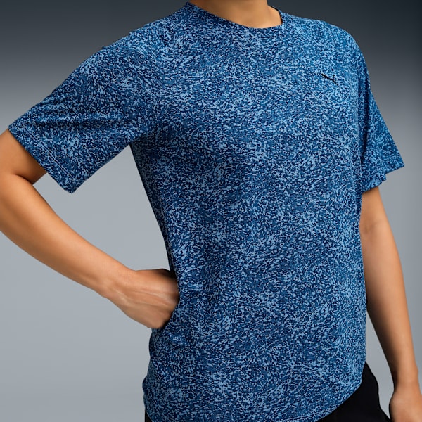 ESSENTIAL Women's All-Over-Print Training Tee, Dark Indigo, extralarge-IND