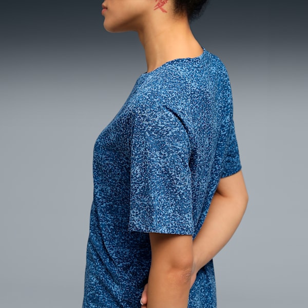 ESSENTIAL Women's All-Over-Print Training Tee, Dark Indigo, extralarge-IND