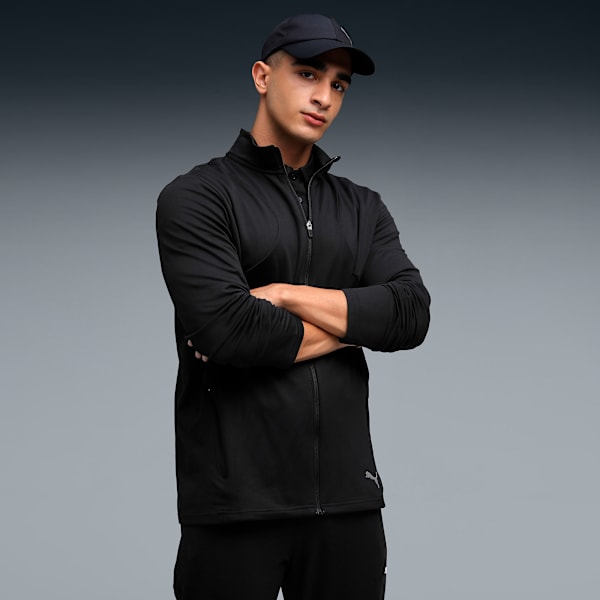 CLOUDSPUN Men’s Full Zip Training Sweat Jacket, PUMA Black, extralarge-IND