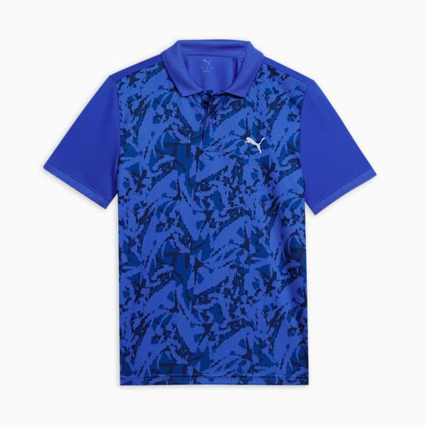 Sprint Boys' All Over Print Polo T-shirt, Mountain Blue, extralarge-IND