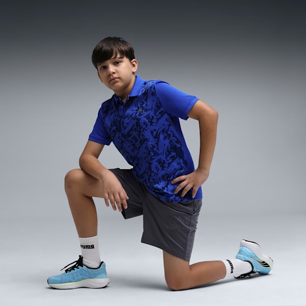 Sprint Boys' All Over Print Polo T-shirt, Mountain Blue, extralarge-IND