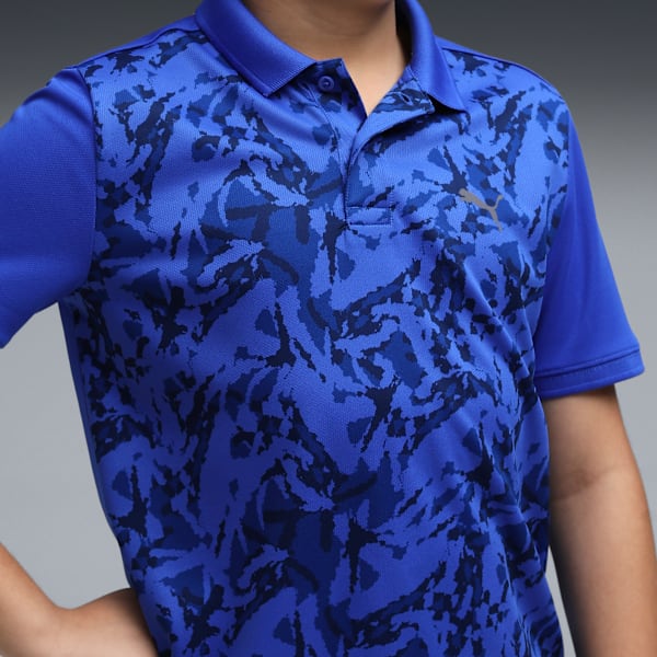 Sprint Boys' All Over Print Polo T-shirt, Mountain Blue, extralarge-IND