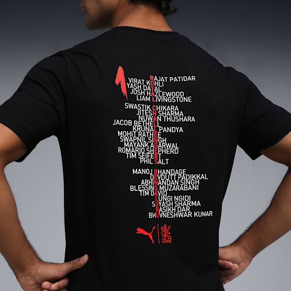 PUMA X RCB Champions Tee, PUMA Black, extralarge-IND