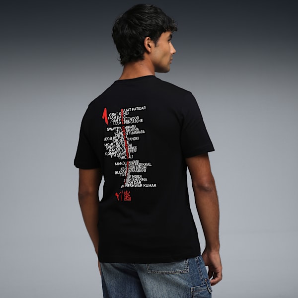 PUMA X RCB Champions Tee, PUMA Black, extralarge-IND