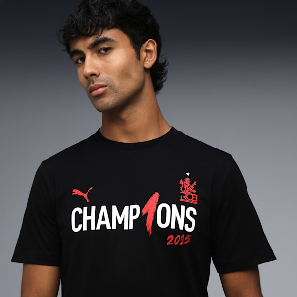 PUMA X RCB Champions Tee, PUMA Black, extralarge-IND