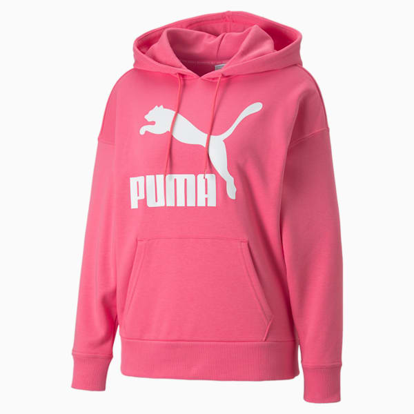 Classics Logo Women's Hoodie, Sunset Pink, extralarge-IND