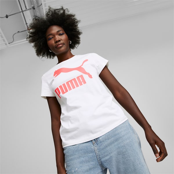 Classics Logo Women's Tee, PUMA White-Loveable, extralarge