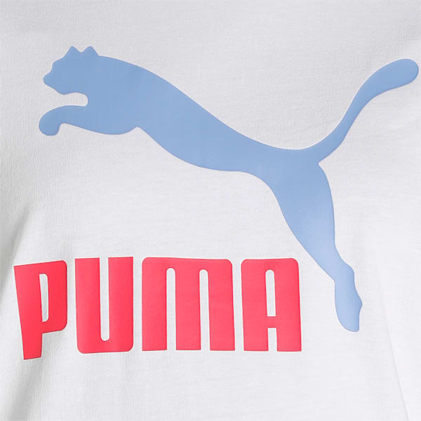 Classics Logo Tee, Puma White-lavender pop, extralarge-IND