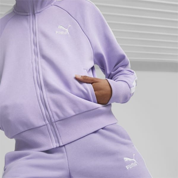 Iconic T7 Women's Track Jacket, Vivid Violet, extralarge