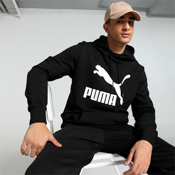 Classics Logo Regular Fit Men's Hoodie, Puma Black, extralarge-IND