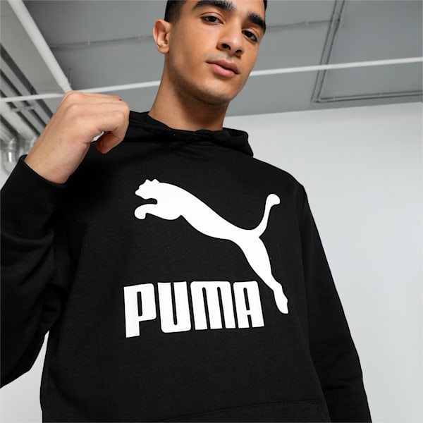 Classics Logo Regular Fit Men's Hoodie, Puma Black, extralarge-IND