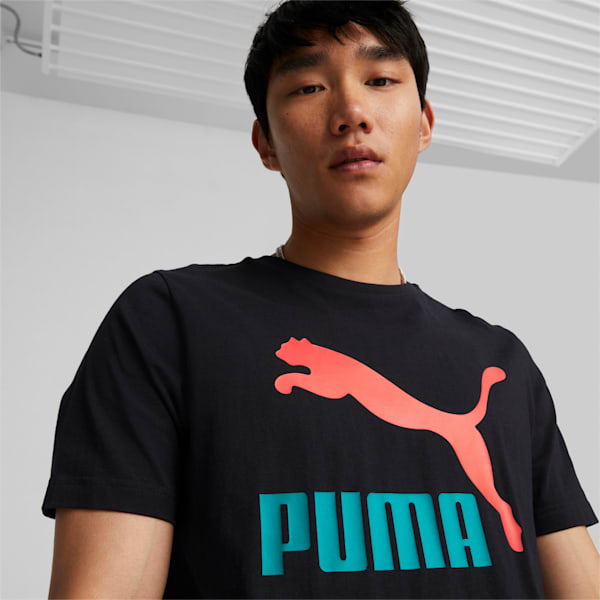 Classics Logo Regular Fit Men's T-Shirt, Puma Black-Fandom, extralarge-IND