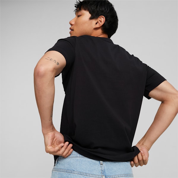 Classics Logo Regular Fit Men's T-Shirt, Puma Black-Fandom, extralarge-IND