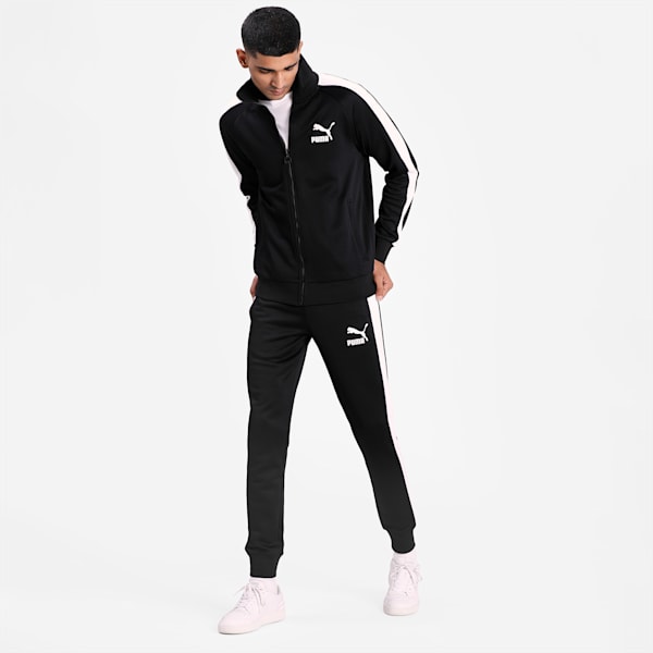 Iconic T7 Slim Fit Men's Track Pants, Puma Black, extralarge-IND
