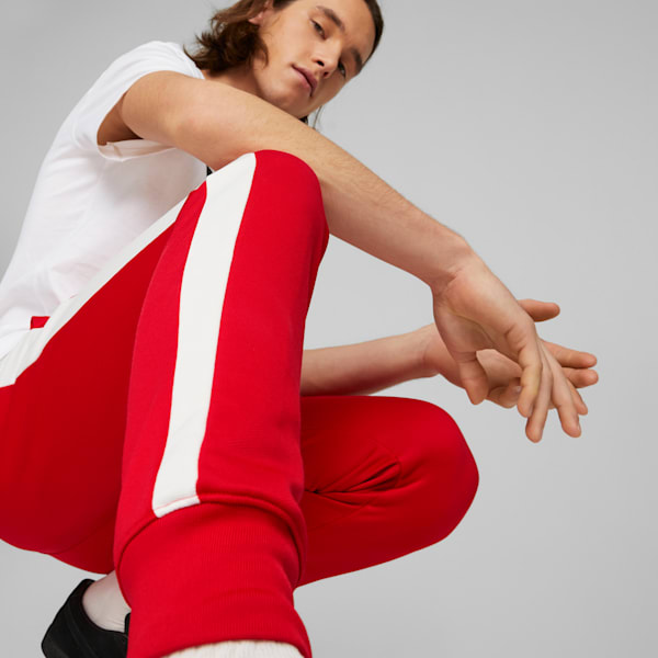Iconic T7 Slim Fit Men's Track Pants, High Risk Red, extralarge-IND