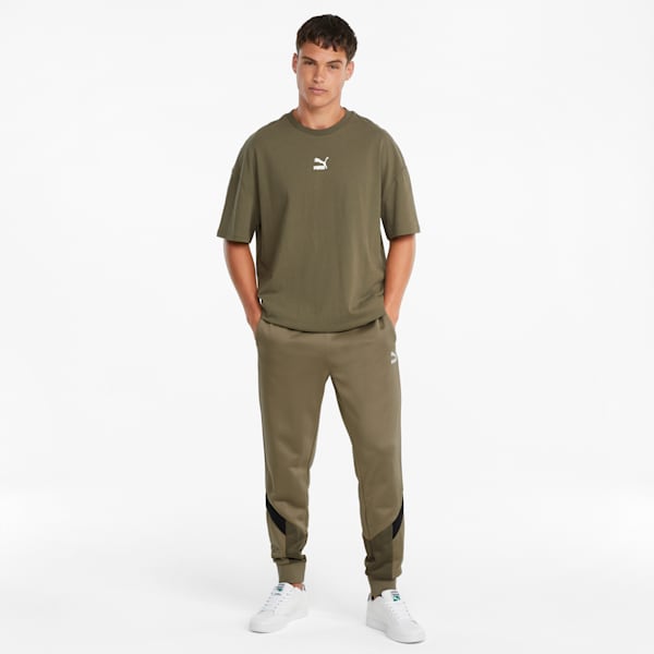 Iconic MCS Slim Fit Men's Track Pants, Covert Green, extralarge-IND