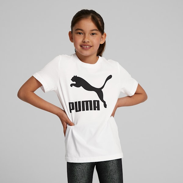 CLASSICS Big Kids' Tee, Puma White, extralarge