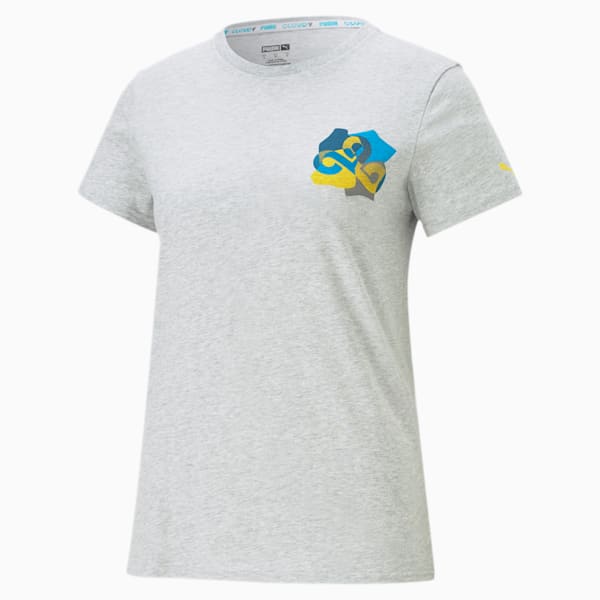 PUMA x CLOUD9 Jigsaw Women's Tee, Light Gray Heather, extralarge