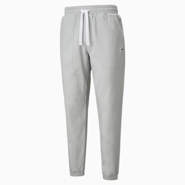 Downtown Twill Men's Track Relaxed Pants, Gray Violet, extralarge