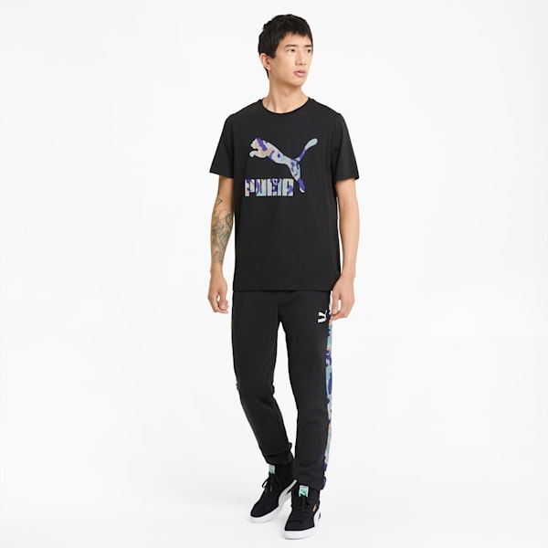 Classics Graphic Men's T7 Track Pants, Puma Black-AOP, extralarge