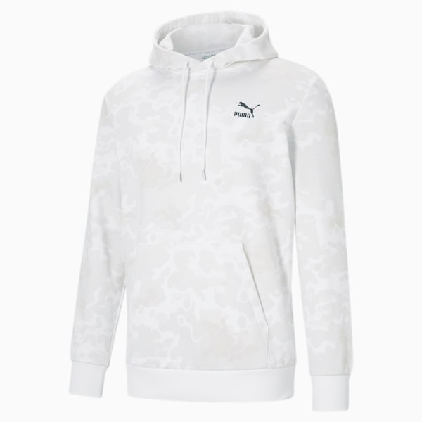 Classics Graphic Printed Men's Hoodie, Puma White, extralarge-IND