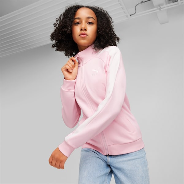 Classics T7 Girls' Track Jacket, Whisp Of Pink, extralarge