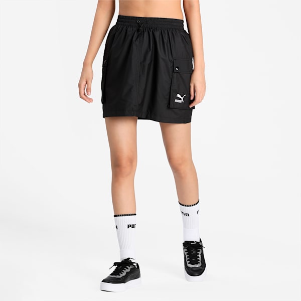 Classics Women's Cargo Skirt, Puma Black, extralarge-IND
