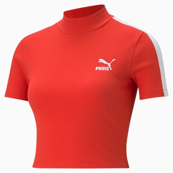 Classics Women's Mock Neck Top, Poppy Red, extralarge