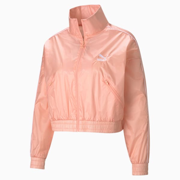 Iconic T7 Woven Women's Track Relaxed Jacket, Apricot Blush, extralarge-IND