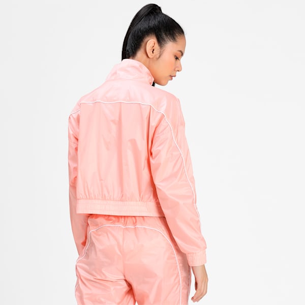 Iconic T7 Woven Women's Track Relaxed Jacket, Apricot Blush, extralarge-IND