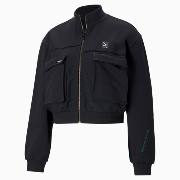 RE.GEN Women's Cropped Jacket, Anthracite, extralarge
