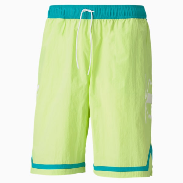 Franchise Woven Men's Basketball Shorts, Sharp Green, extralarge-IND