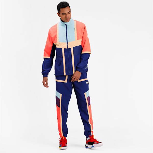 Court Side Men's Basketball Jacket, Elektro Blue, extralarge-IND