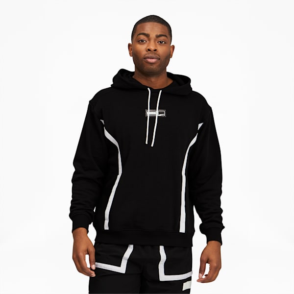 Courtside Men's Basketball Hoodie, Puma Black, extralarge