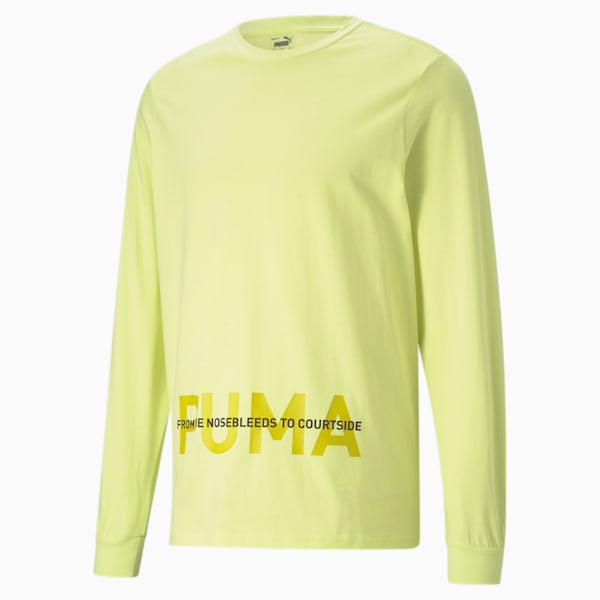 PE 長袖 Tシャツ, SOFT FLUO YELLOW, extralarge-IND