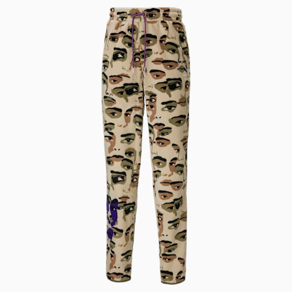 PUMA x KidSuper Printed Fleece Men's Pants, Pale Khaki-AOP, extralarge-GBR
