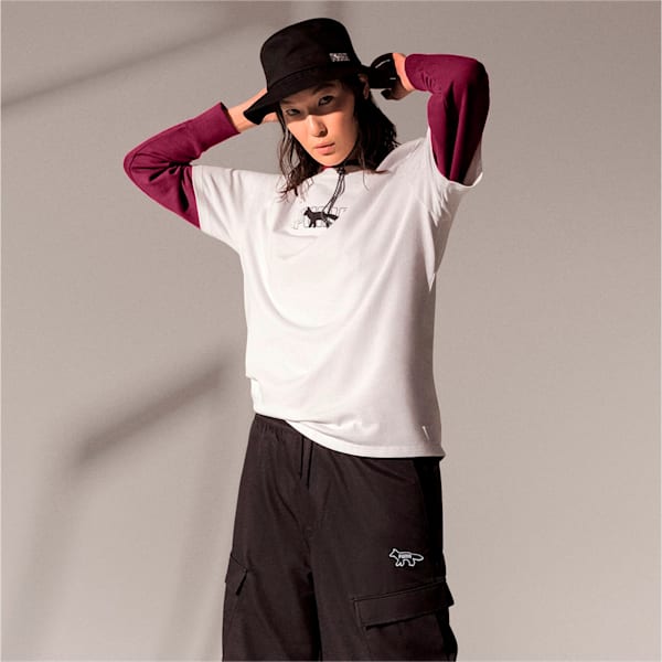 PUMA x MAISON KITSUNÉ Oversized Tee, Puma White, extralarge