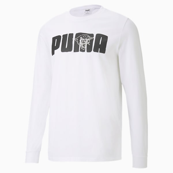 Franchise Street Long Sleeve Men's Basketball T-Shirt, Puma White, extralarge