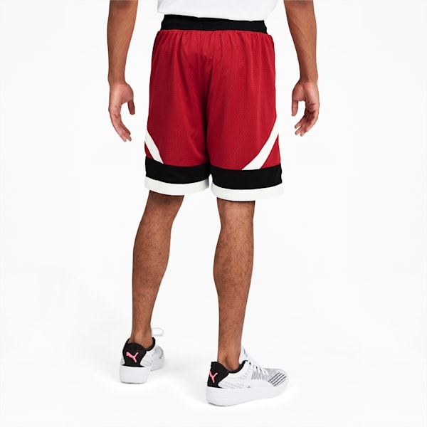 Jaws Men's Mesh Basketball Shorts, American Beauty, extralarge