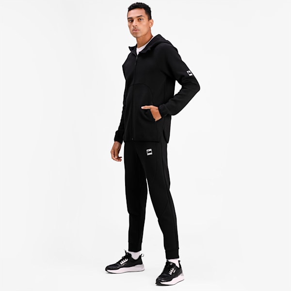 Dime Men's Basketball Slim Jacket, Puma Black-Puma Black, extralarge-IND