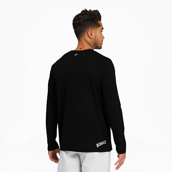 PUMA x PEANUTS Men's Long Sleeve Tee, Puma Black, extralarge