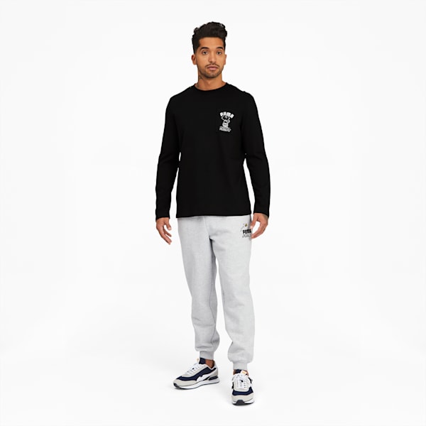 PUMA x PEANUTS Men's Long Sleeve Tee, Puma Black, extralarge