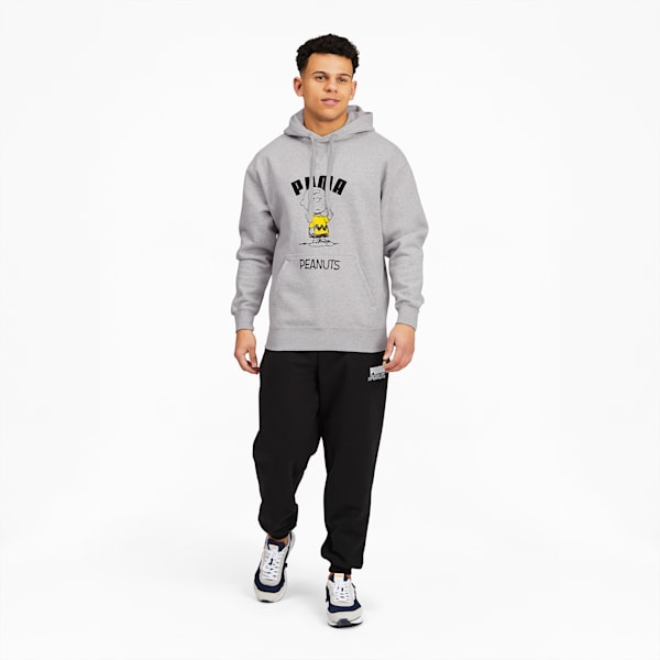 PUMA x PEANUTS Men's Hoodie, Light Gray Heather, extralarge