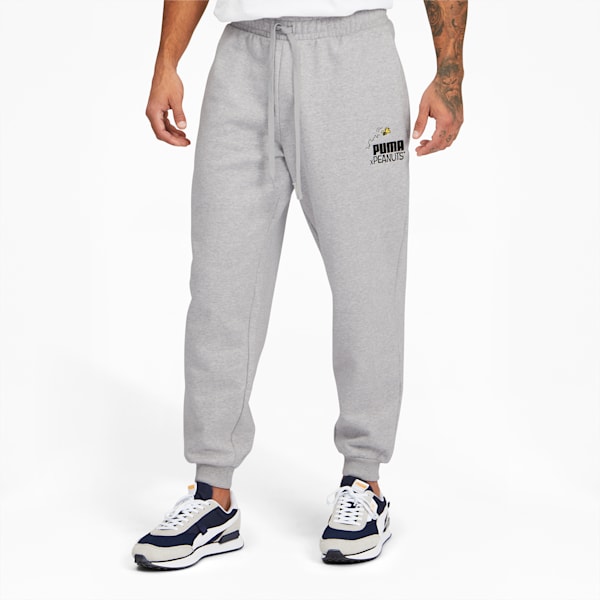 Pants PUMA x PEANUTS para Hombre, Light Gray Heather, extralarge