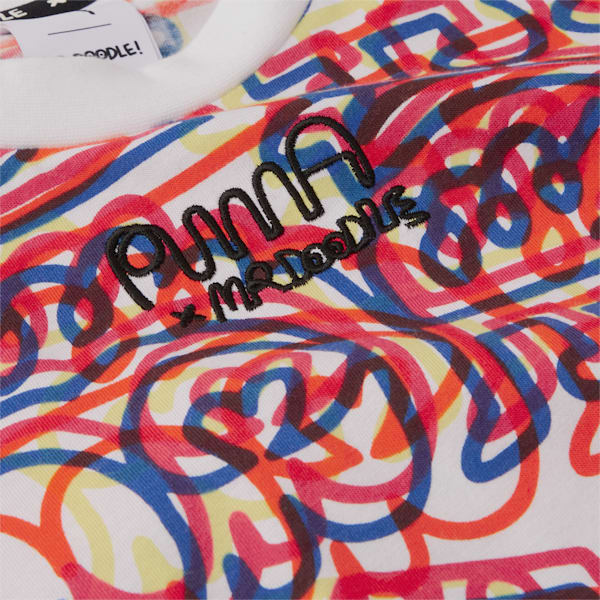 PUMA x MR. DOODLE Men's AOP Tee, Puma White-AOP, extralarge