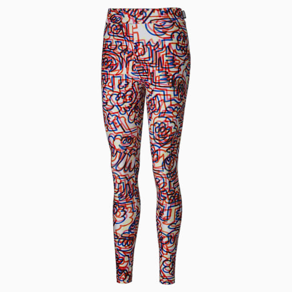 Leggings Mujer PUMA x MR DOODLE, Puma White-AOP, extralarge