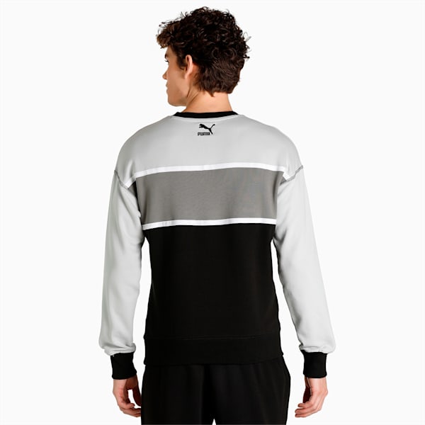 PUMA Retro Block Crew Men's Sweat Shirt, Puma Black, extralarge-IND